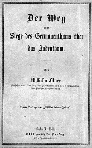 La strada per la vittoria del germanesimo sul giudaismo